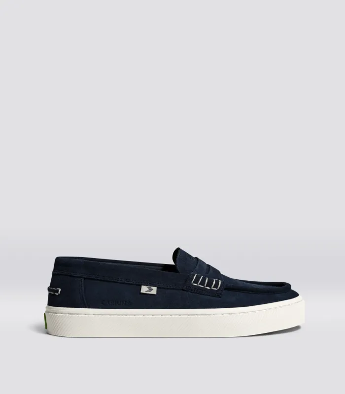 CAJU Loafer Navy Suede Men sold by Cariuma