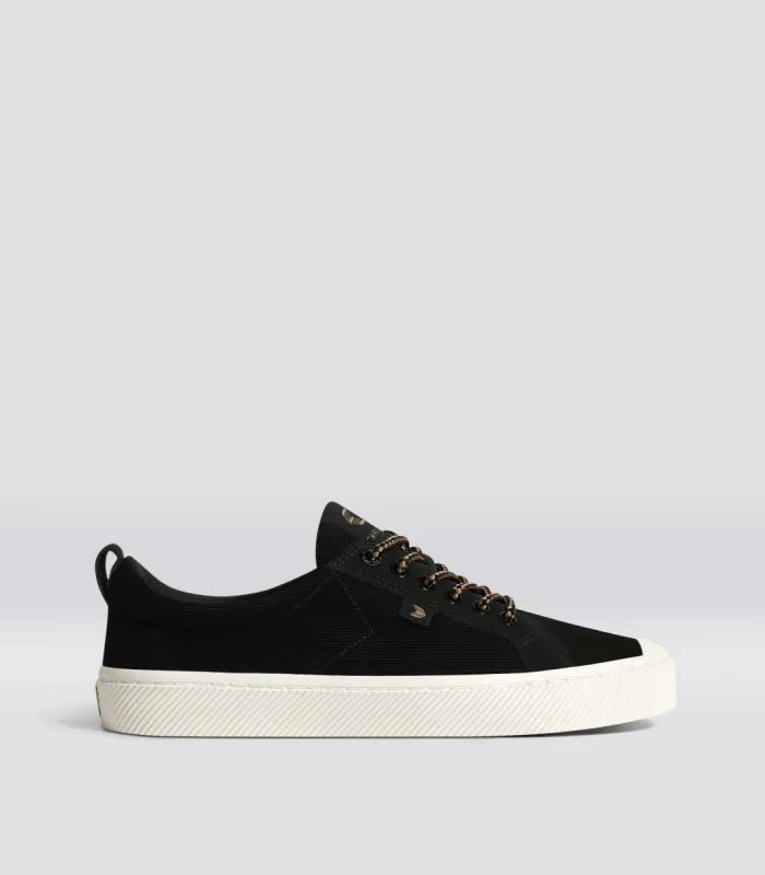 OCA Low Black Corduroy and Suede Sneaker Women sold by Cariuma