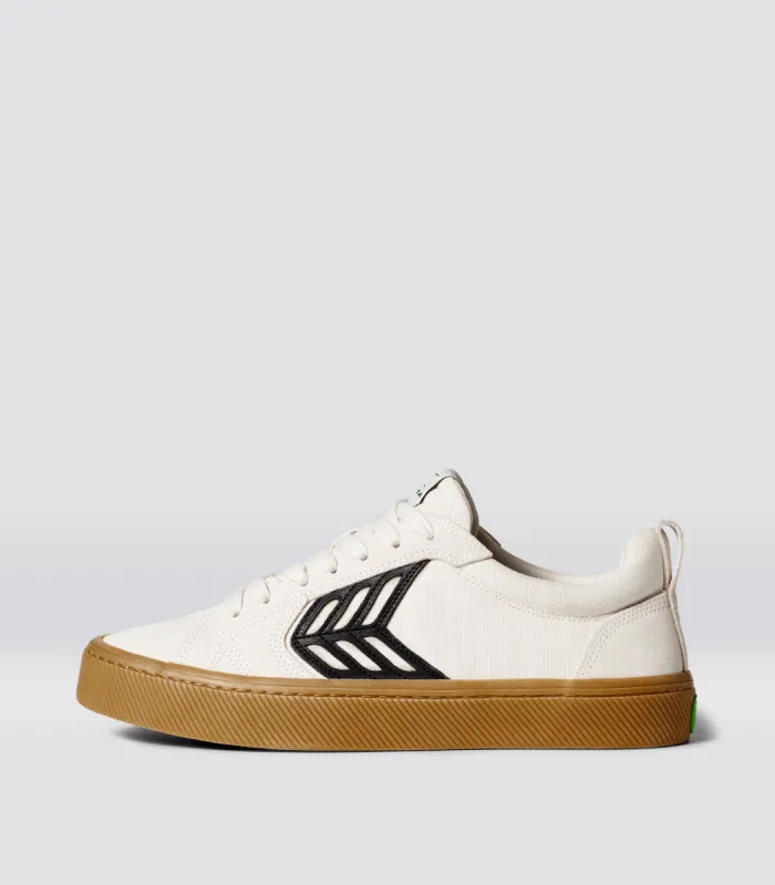 CATIBA PRO Low Gum Vintage White Suede and Canvas Black Logo Sneaker Men Left sold by Cariuma