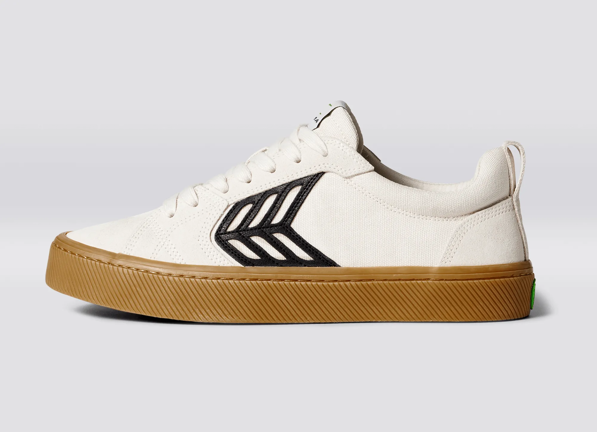 CATIBA PRO Low Gum Vintage White Suede and Canvas Black Logo Sneaker Men Left sold by Cariuma product image thumbnail 3