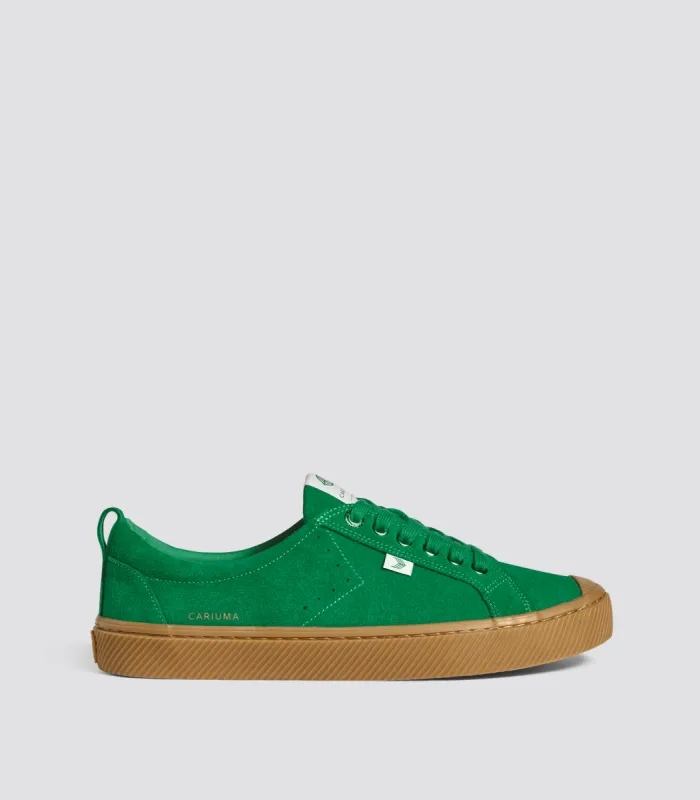 OCA Low Gum Fern Green Suede Sneaker Men sold by Cariuma