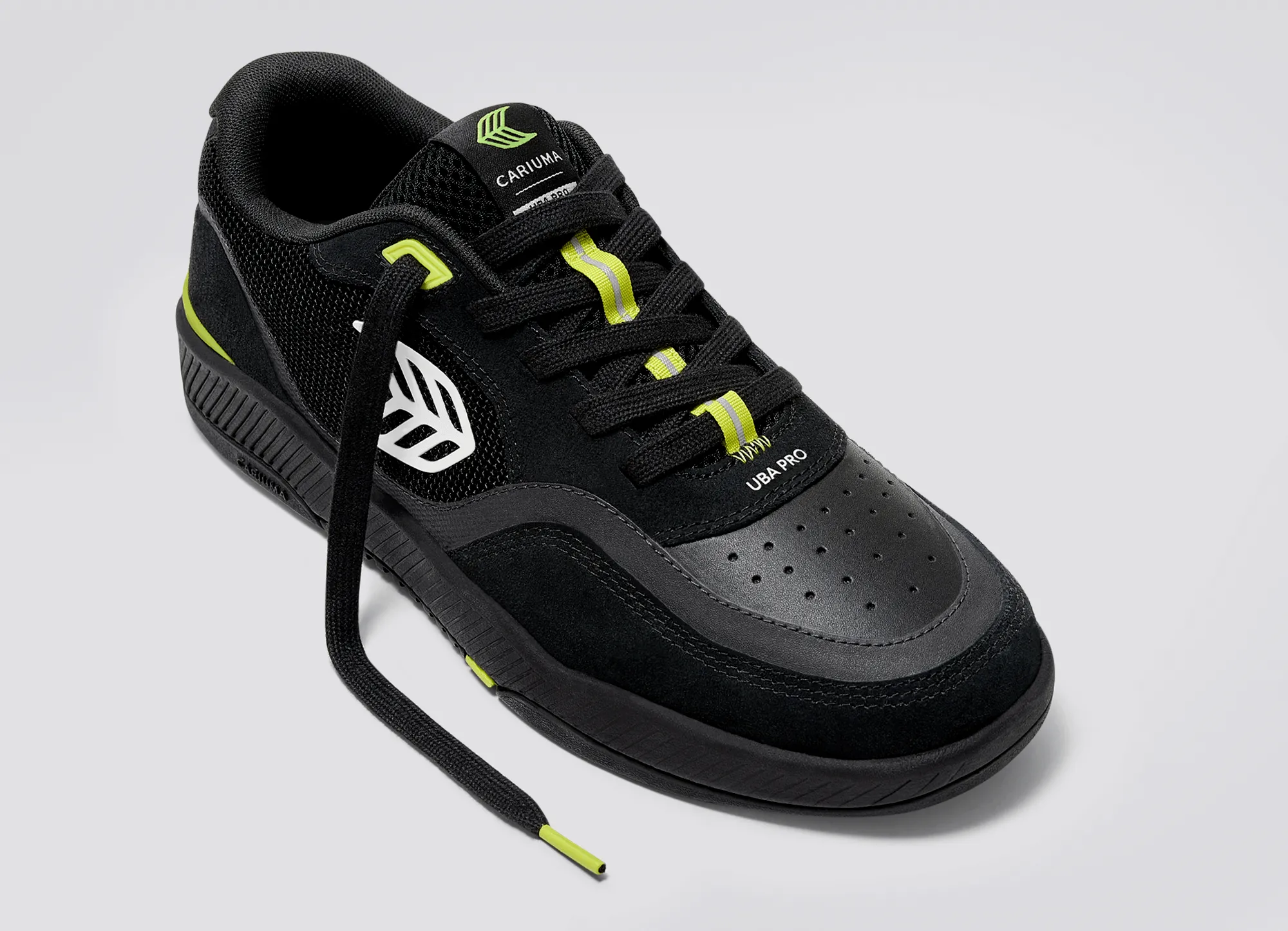 UBA PRO All Black Suede and Mesh Off-White Logo Lime Green Sneaker Men sold by Cariuma product image thumbnail 4