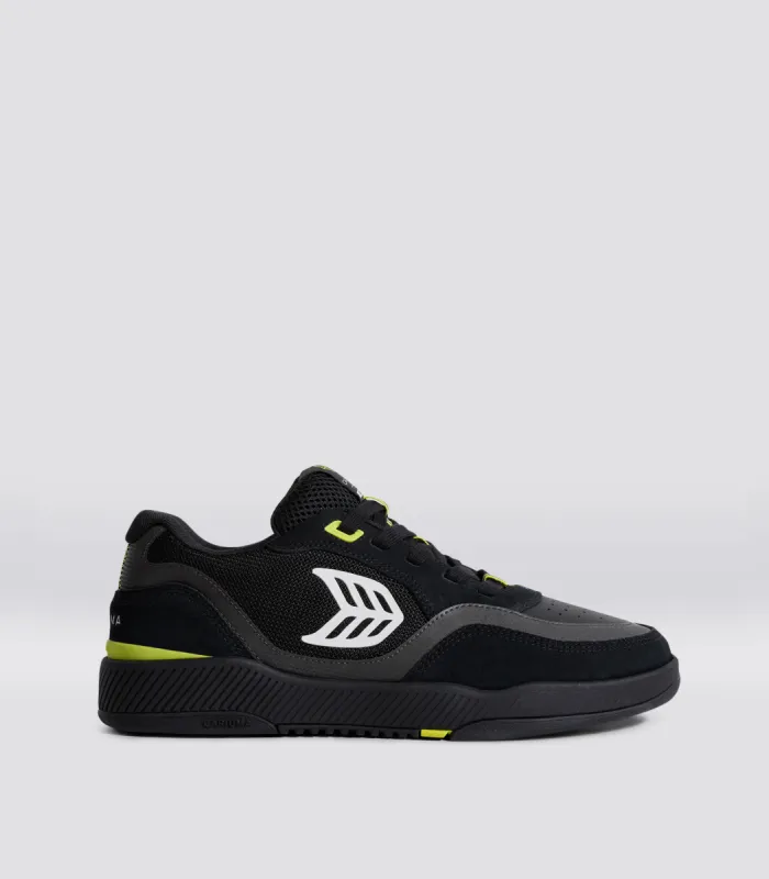 UBA PRO All Black Suede and Mesh Off-White Logo Lime Green Sneaker Men sold by Cariuma