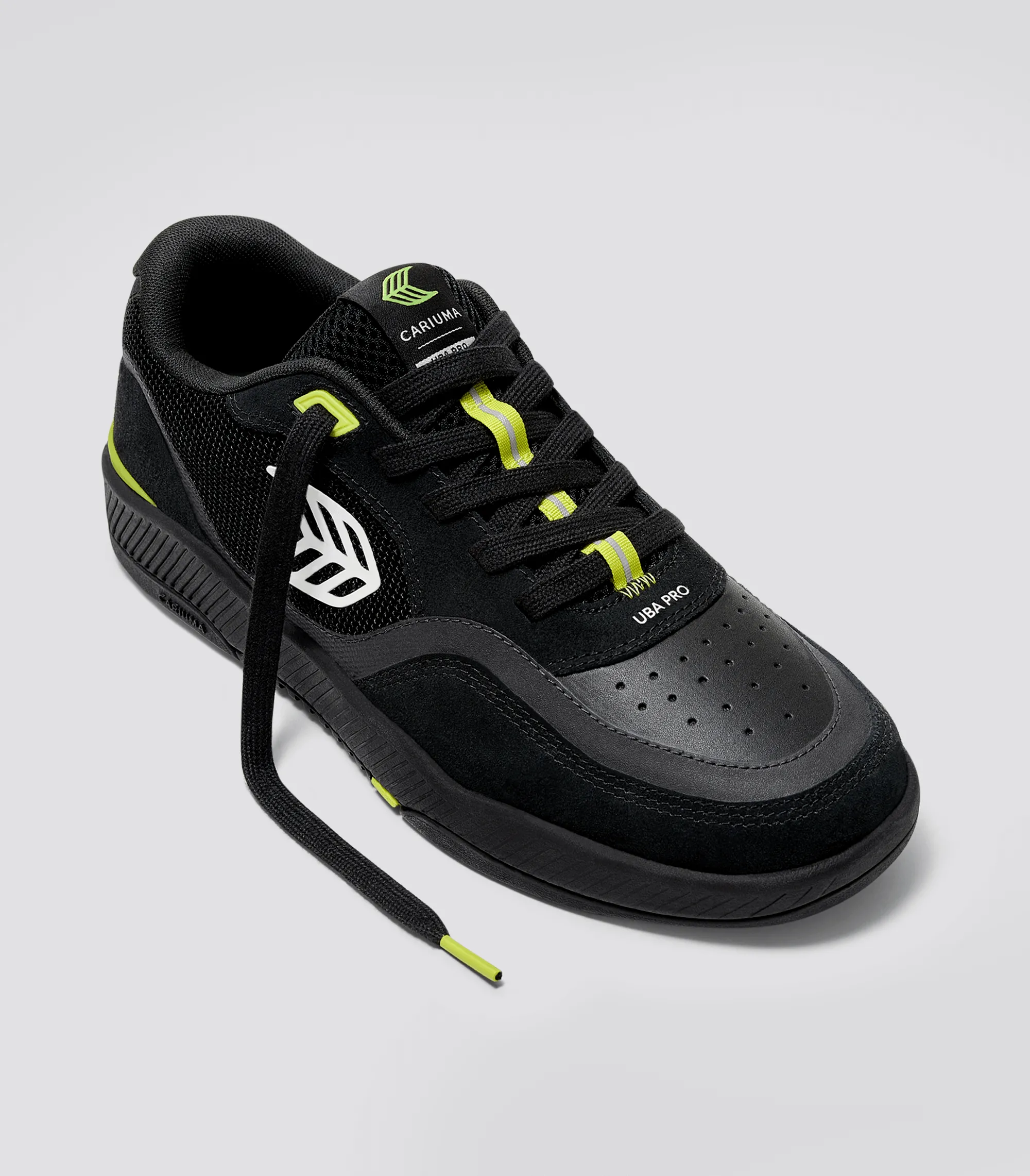 UBA PRO All Black Suede and Mesh Off-White Logo Lime Green Sneaker Men sold by Cariuma product image thumbnail 2