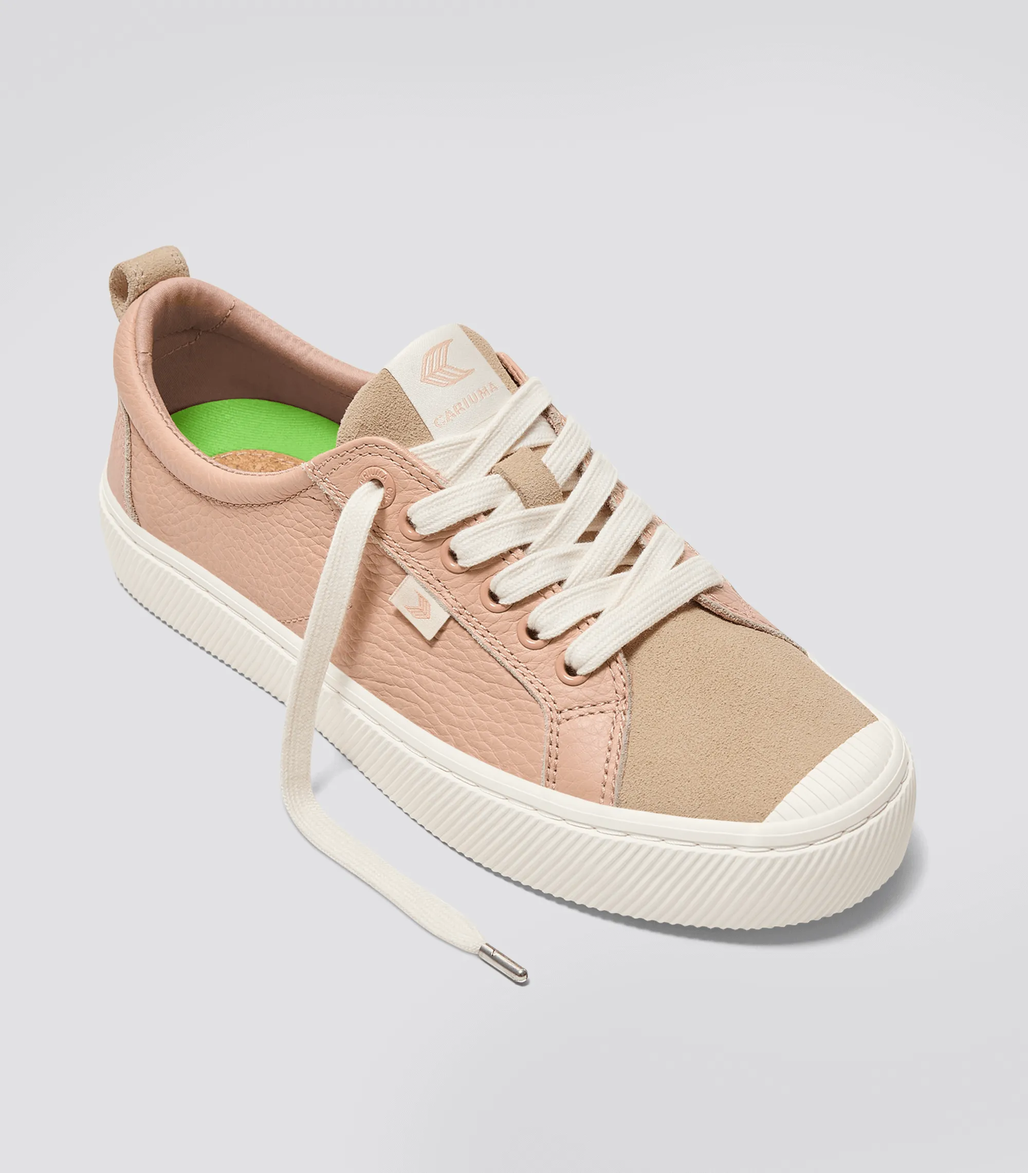 OCA Low Beige Premium Leather Nude Suede Sneaker Women sold by Cariuma product image thumbnail 2