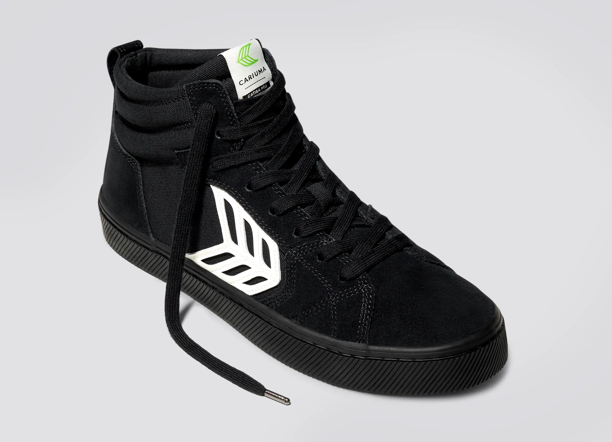 CATIBA PRO High All Black Suede and Canvas Ivory Logo Sneaker Men sold by Cariuma product image thumbnail 4
