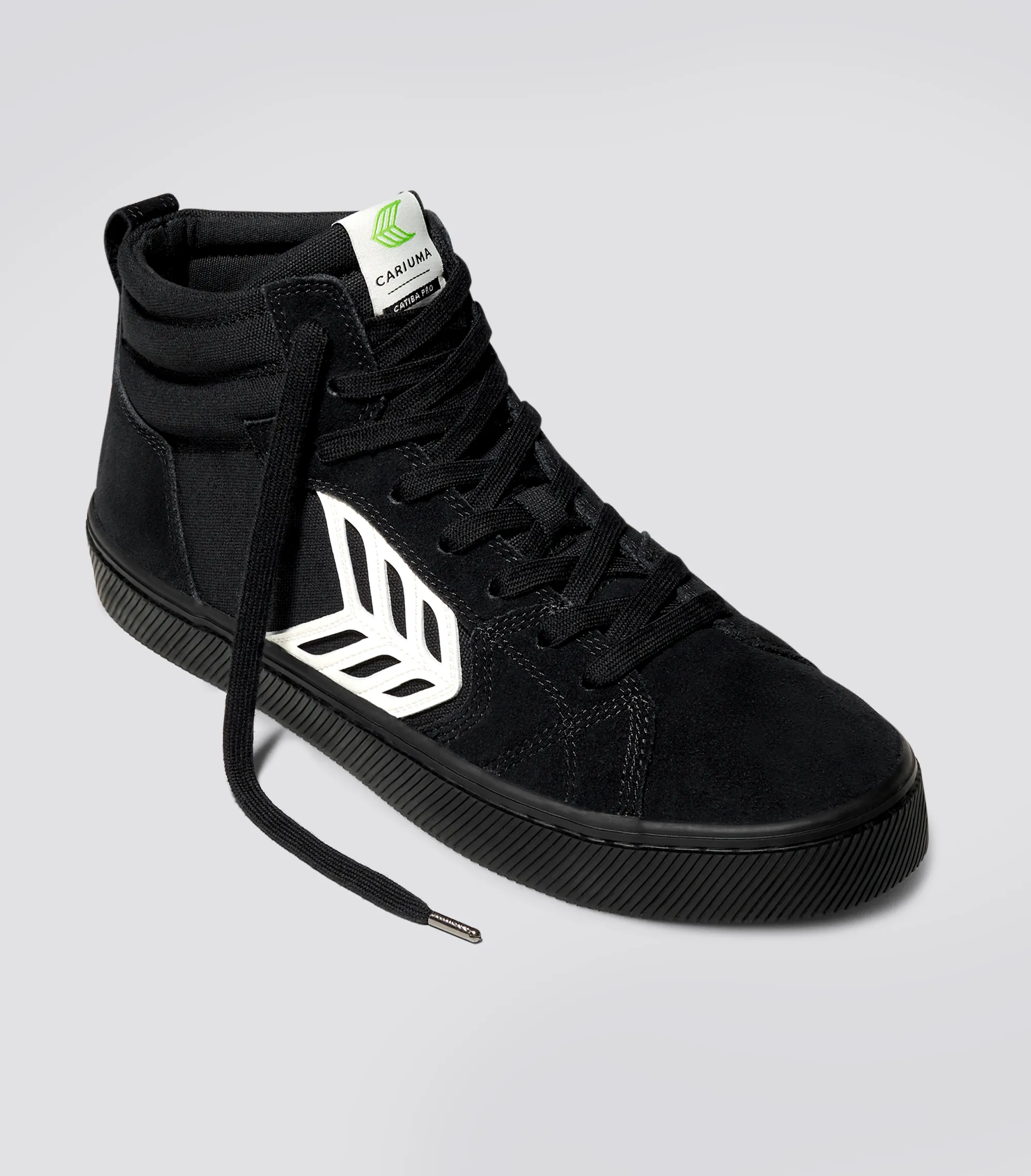 CATIBA PRO High All Black Suede and Canvas Ivory Logo Sneaker Men sold by Cariuma product image thumbnail 2