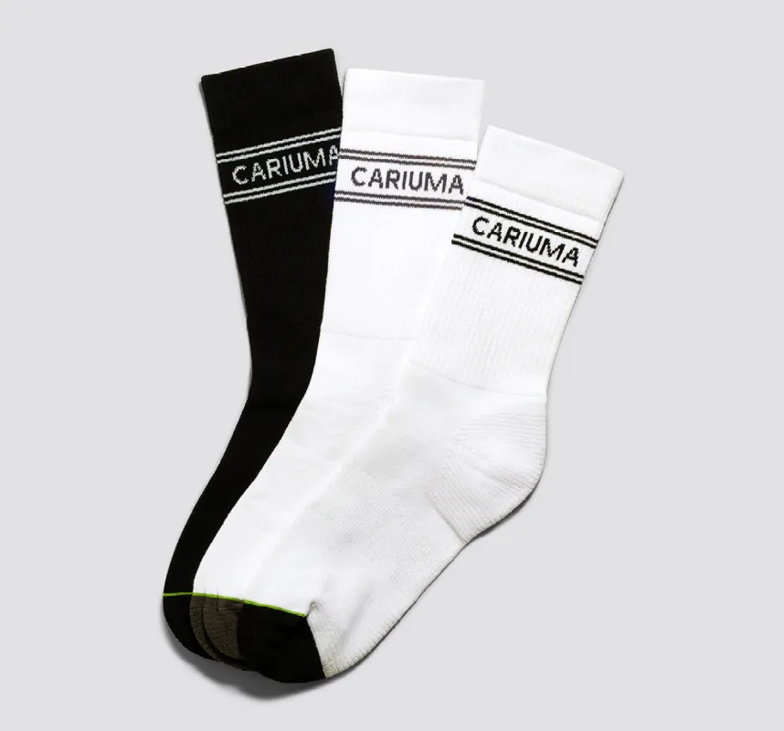 Skate Socks Cariuma 3-Pack (White/Black, White/Grey, Black/White) made by Cariuma