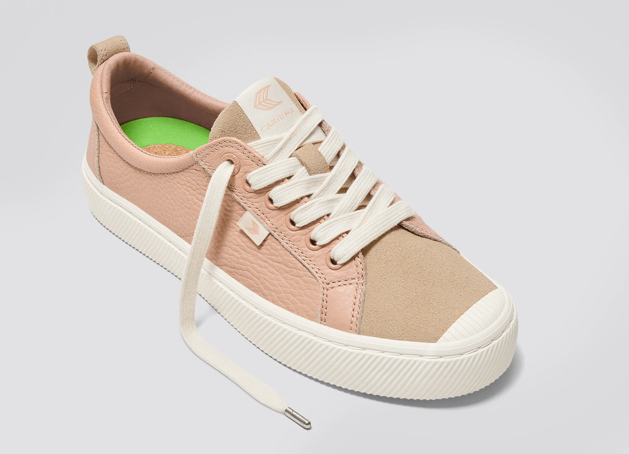 OCA Low Beige Premium Leather Nude Suede Sneaker Men sold by Cariuma product image thumbnail 4