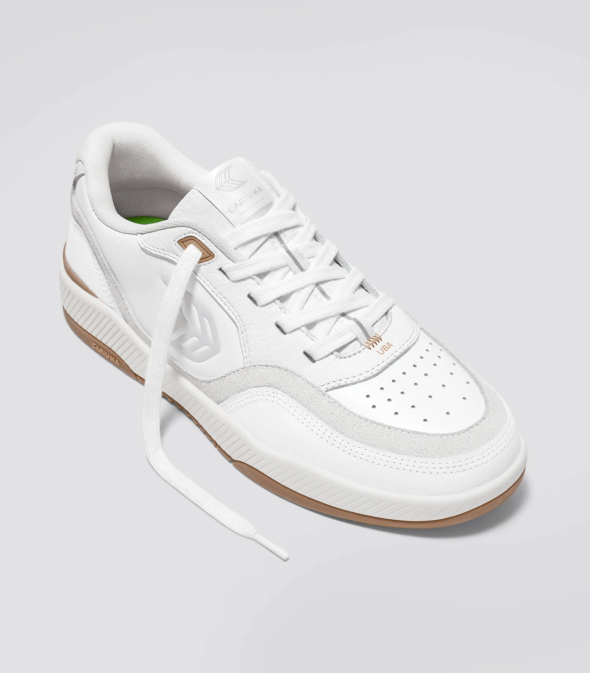 UBA White Leather Smoke White Suede Ice Logo Sneaker Men sold by Cariuma product image thumbnail 2