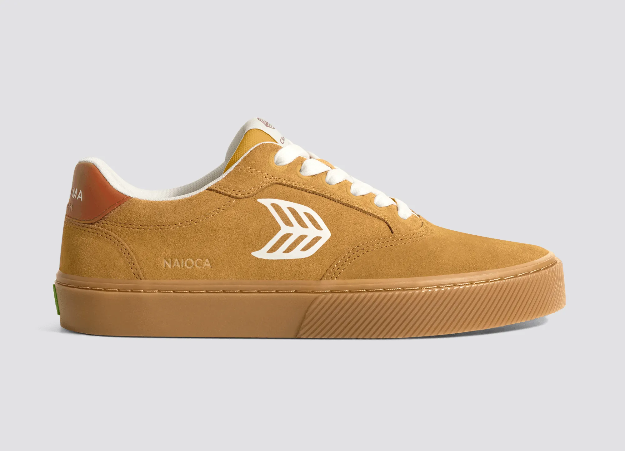 NAIOCA Gum Lemon Curry Suede Ivory Logo Burnt Orange Sneaker Women sold by Cariuma product image thumbnail 3