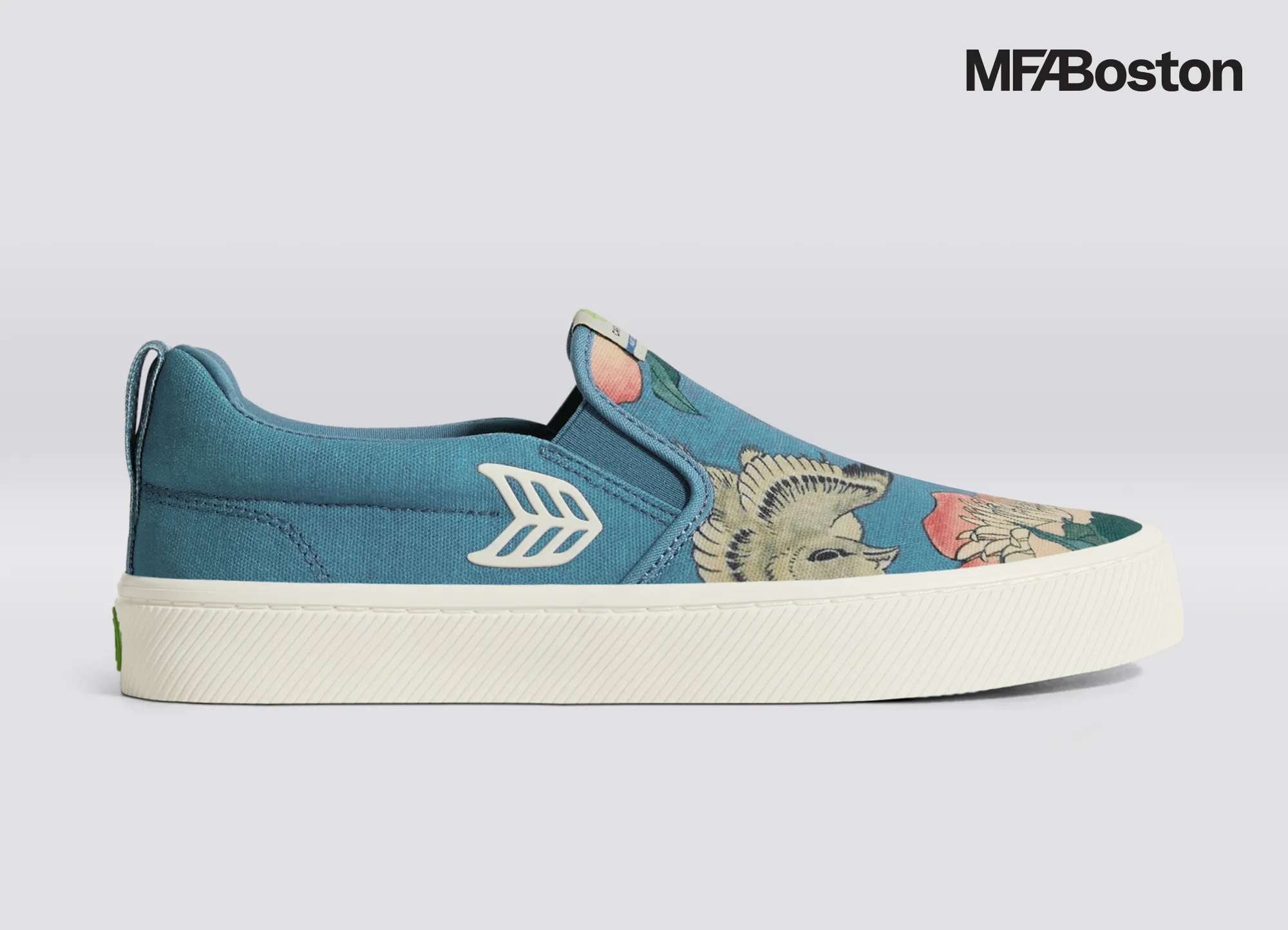 Hokusai SLIP-ON Peonies and Canary Print Canvas Sneaker Men sold by Cariuma product image thumbnail 3