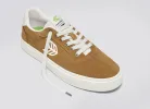 NAIOCA Camel Suede Ivory Logo Sneaker Men sold by Cariuma