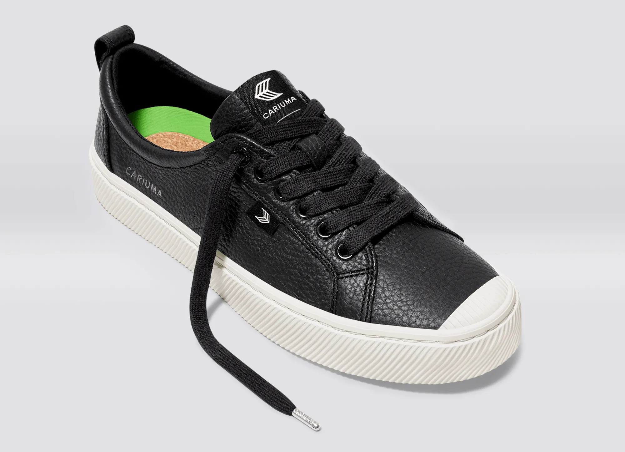 OCA Low Black Premium Leather Sneaker Men sold by Cariuma product image thumbnail 4