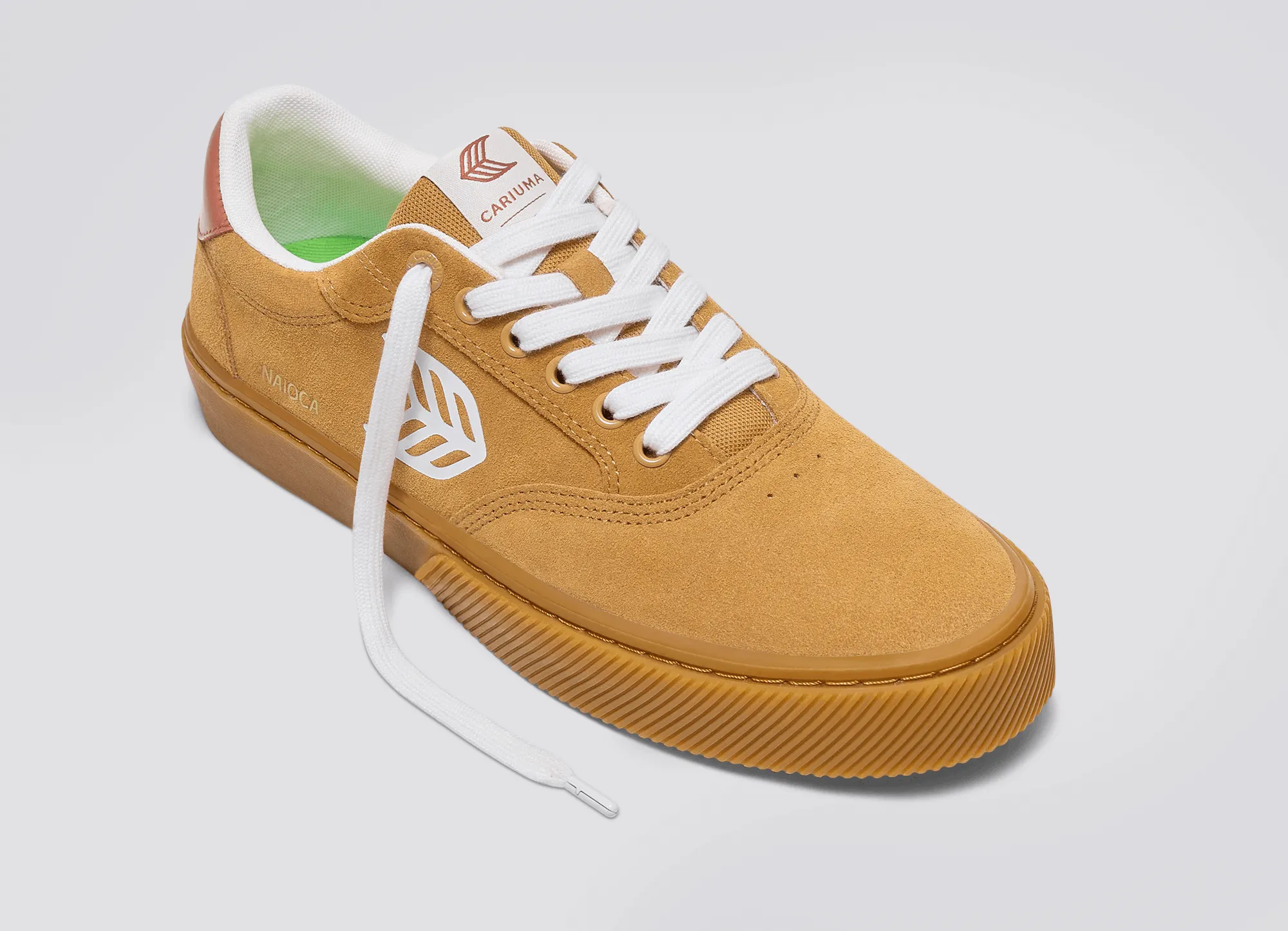 NAIOCA Gum Lemon Curry Suede Ivory Logo Burnt Orange Sneaker Men sold by Cariuma product image thumbnail 4