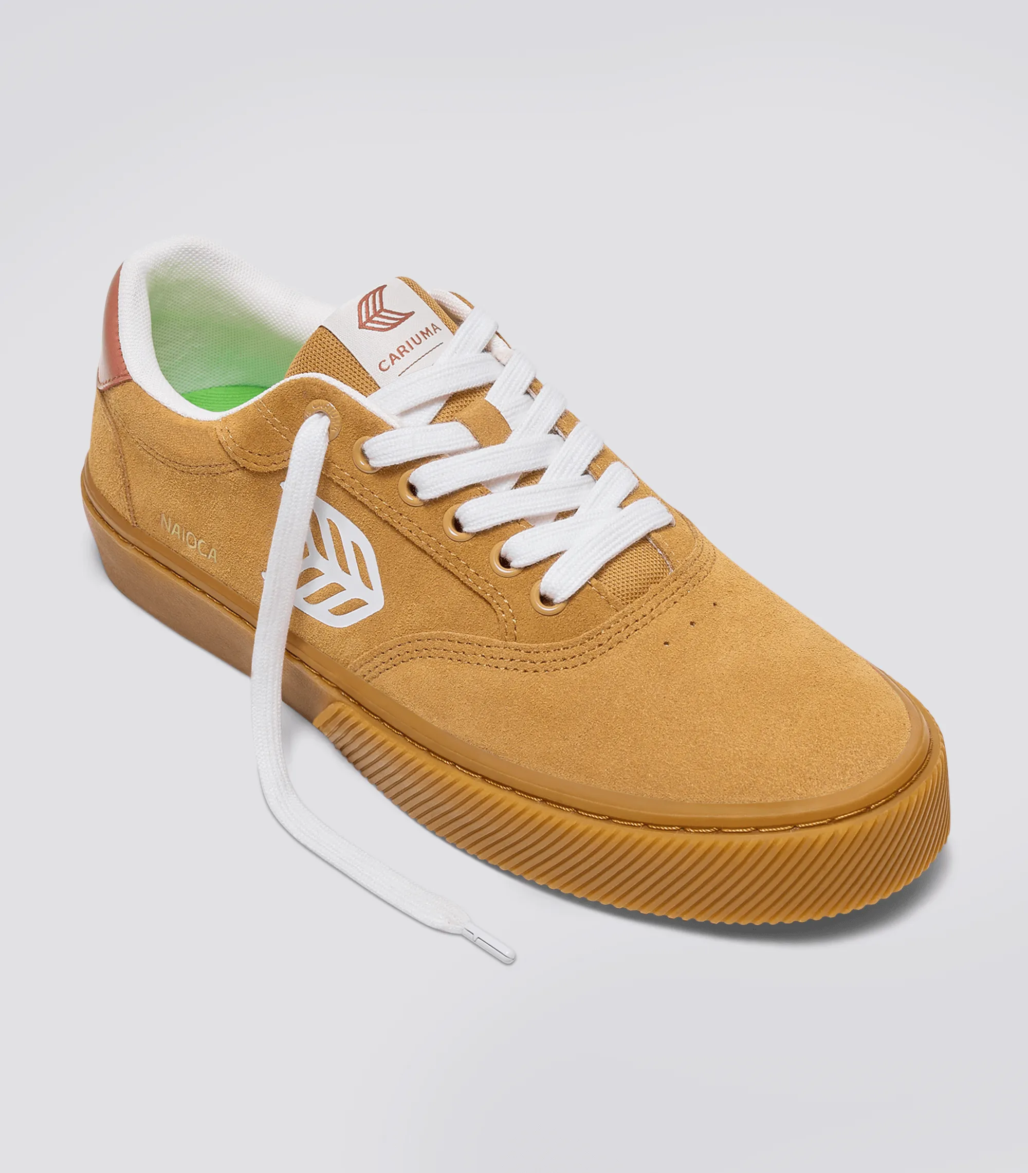 NAIOCA Gum Lemon Curry Suede Ivory Logo Burnt Orange Sneaker Men sold by Cariuma product image thumbnail 2