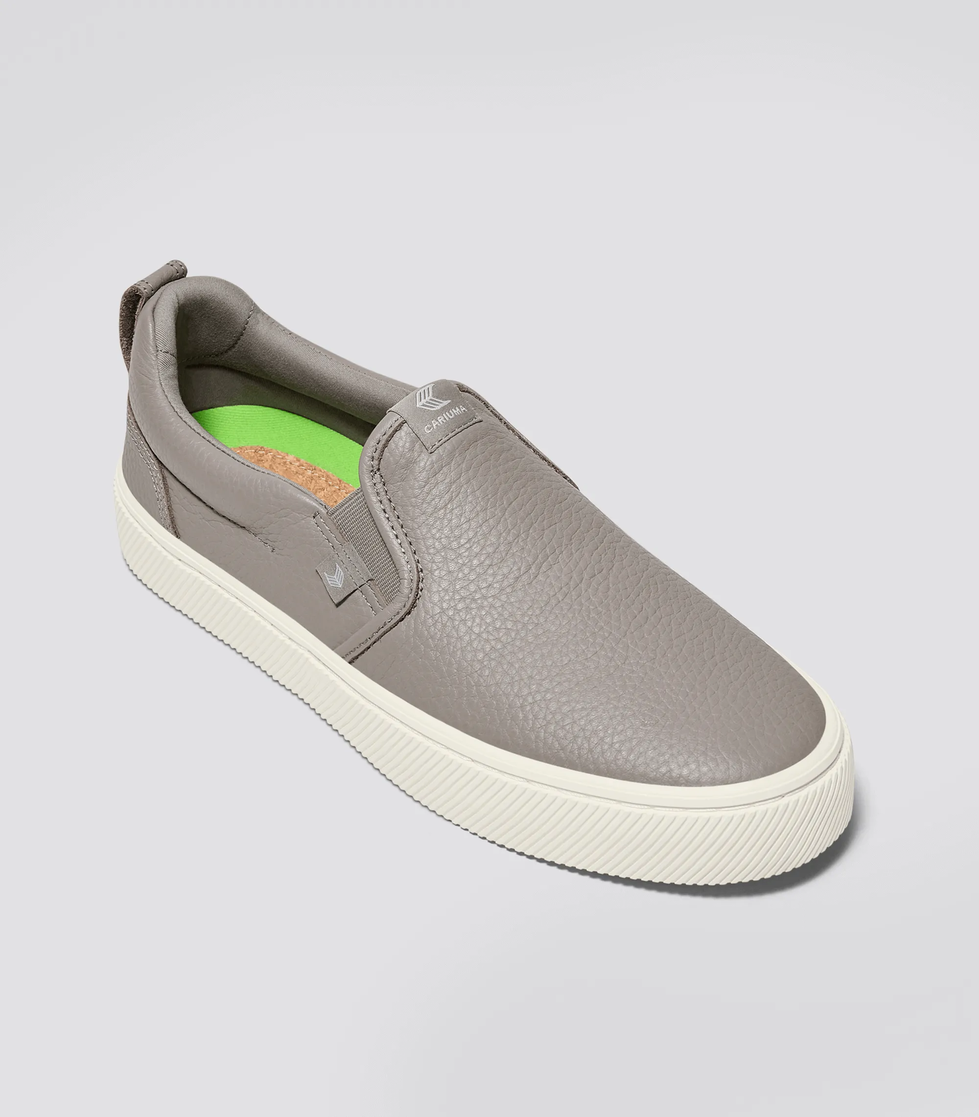 SLIP-ON Grey Premium Leather Sneaker Women sold by Cariuma product image thumbnail 2