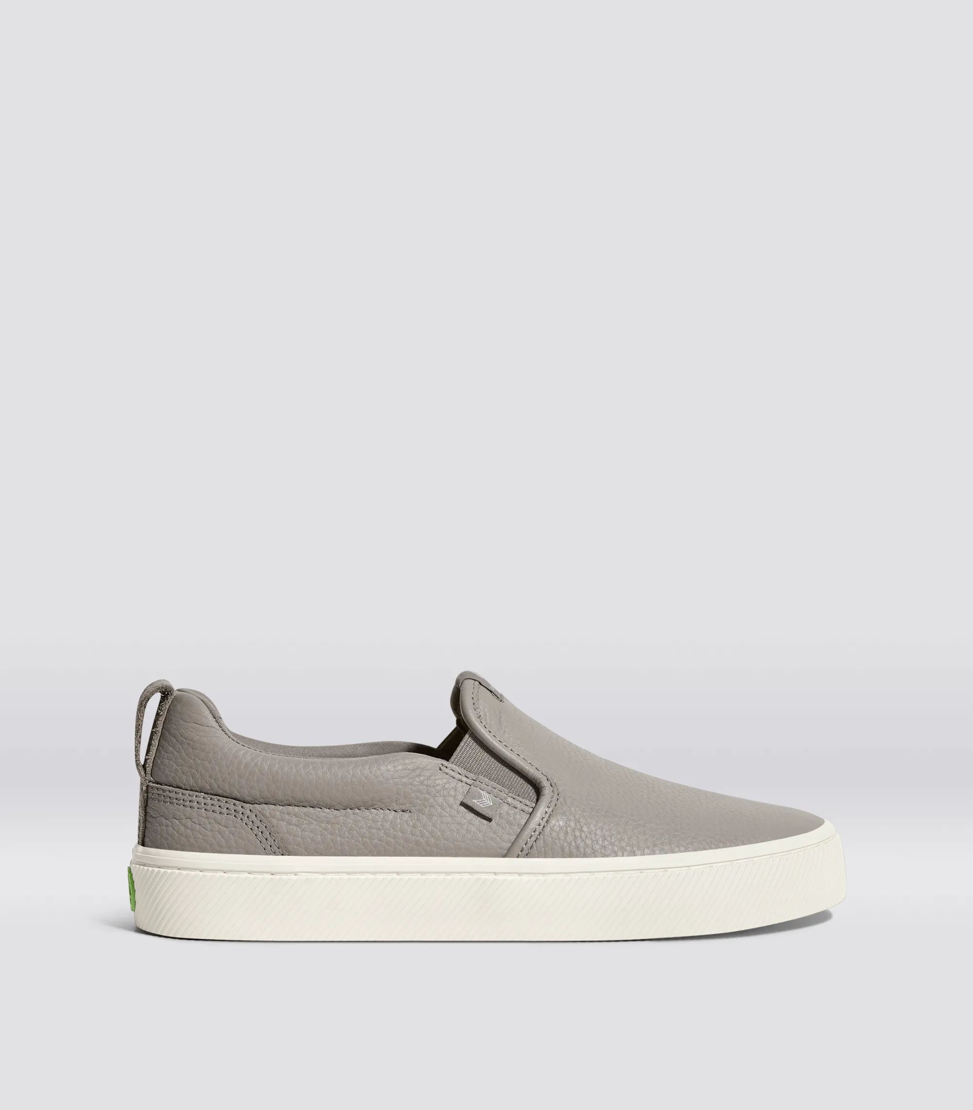 SLIP-ON Grey Premium Leather Sneaker Women sold by Cariuma