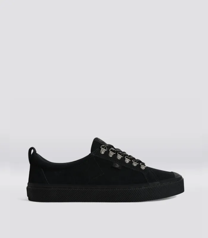 OCA Low Speedhooks All Black Suede Sneaker Men sold by Cariuma