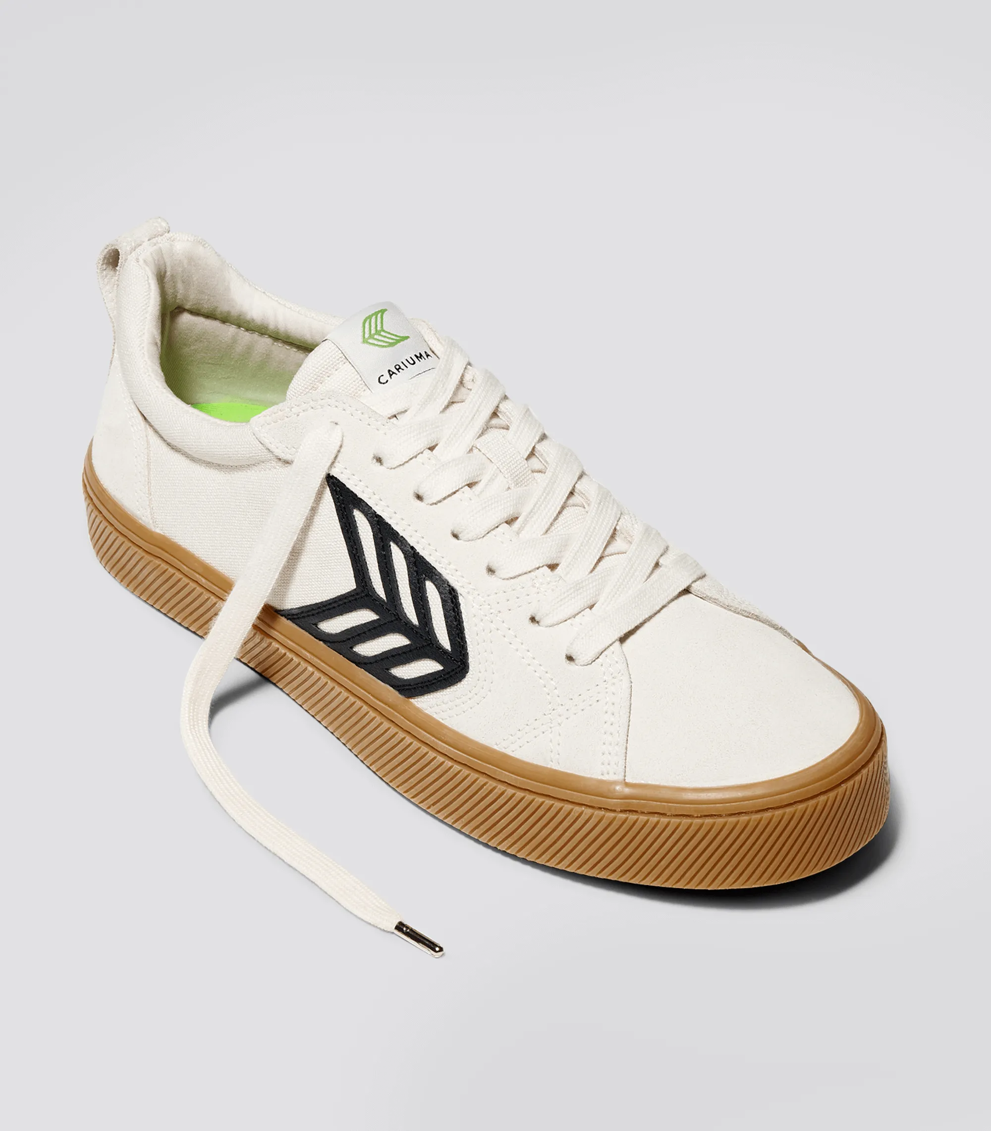 CATIBA PRO Low Gum Vintage White Suede and Canvas Black Logo Sneaker Men sold by Cariuma product image thumbnail 2