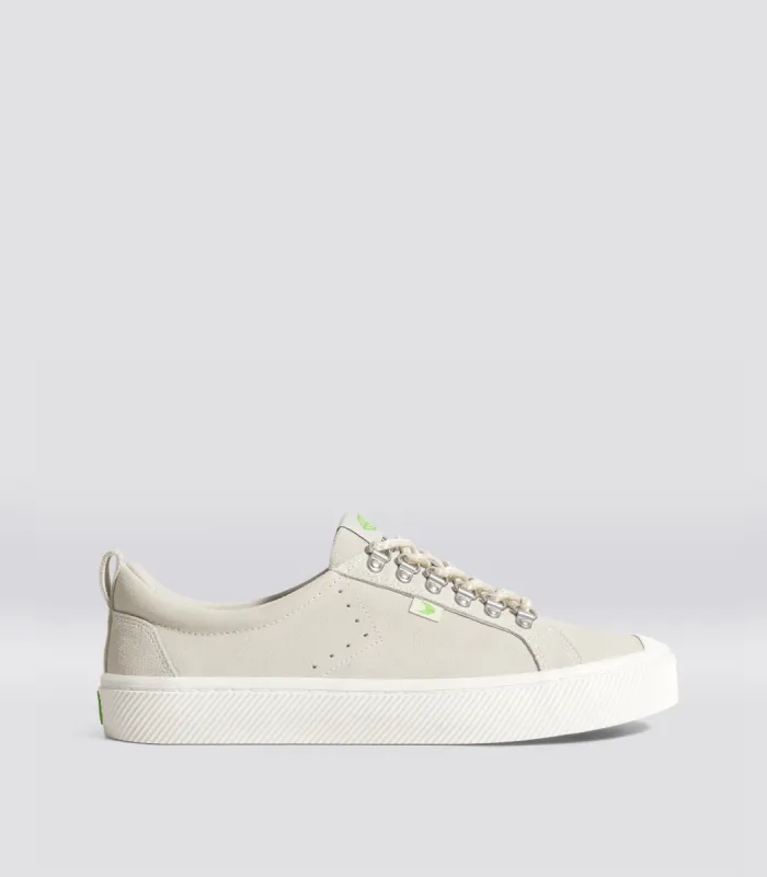 OCA Low Speedhooks Vintage White Suede Sneaker Men sold by Cariuma