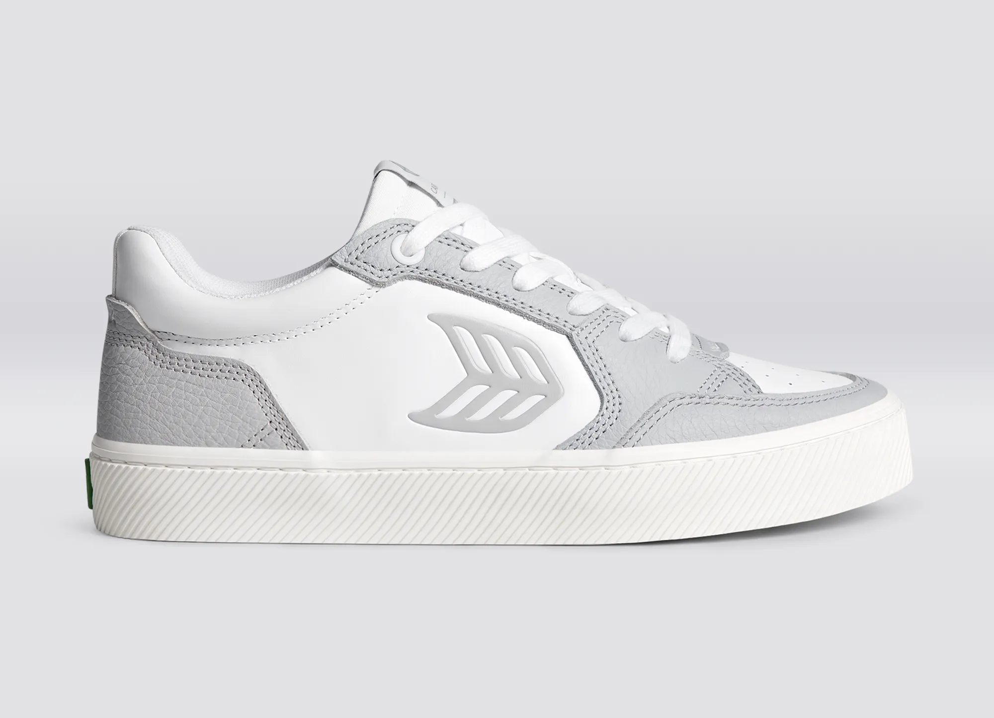 VALLELY White Leather Onyx Grey Accents Sneaker Men sold by Cariuma product image thumbnail 3