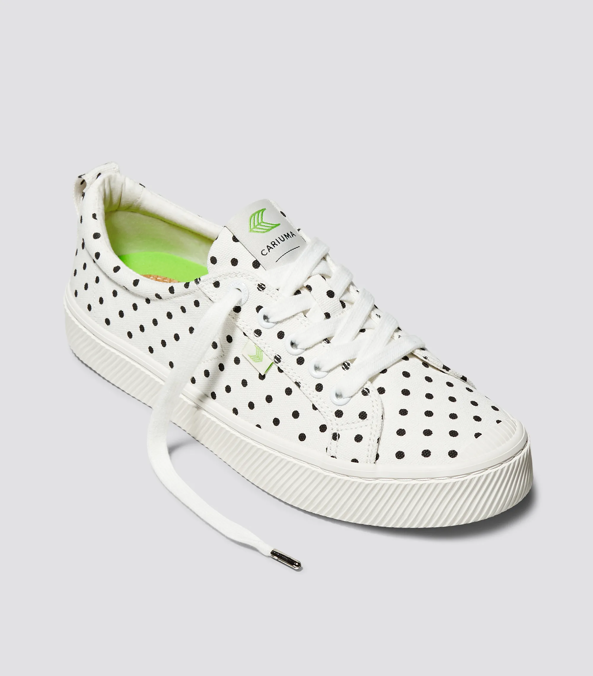 OCA Low White Canvas Black Polka Dots Sneaker Men sold by Cariuma product image thumbnail 2