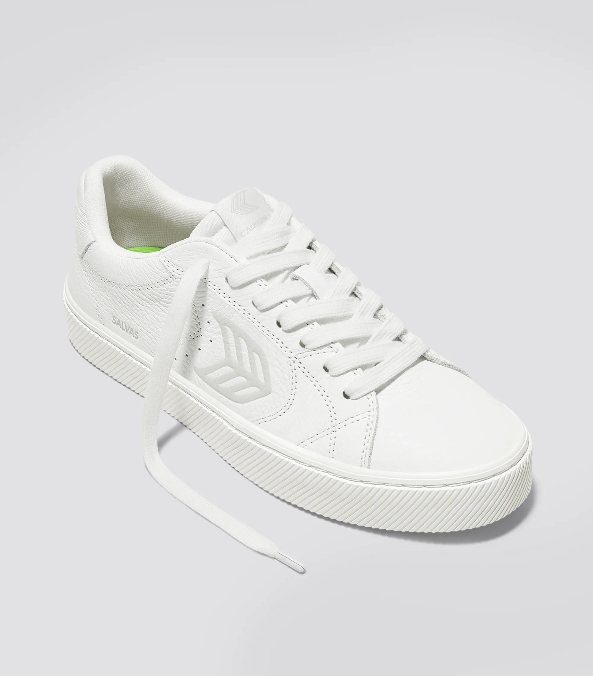 SALVAS White Premium Leather Ice Logo Sneaker Men sold by Cariuma product image thumbnail 2
