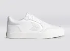 VALLELY White Leather Ice Logo Sneaker Women sold by Cariuma