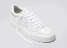 VALLELY White Leather Ice Logo Sneaker Women sold by Cariuma
