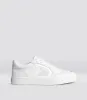 VALLELY White Leather Ice Logo Sneaker Women sold by Cariuma
