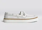 Mare Boat Shoe White Premium Leather Women sold by Cariuma