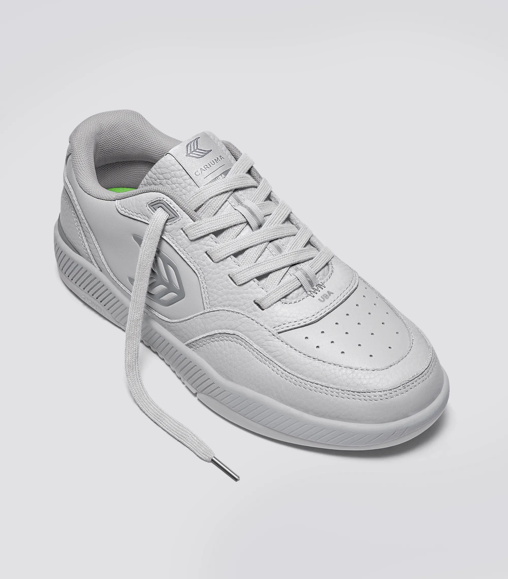 UBA Onyx Grey Leather Steel Grey Logo Sneaker Women sold by Cariuma product image thumbnail 2