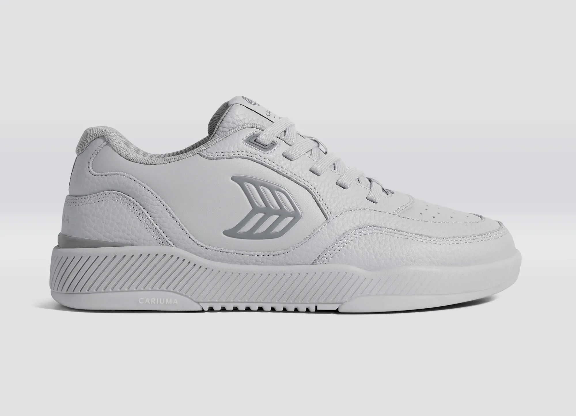 UBA Onyx Grey Leather Steel Grey Logo Sneaker Women sold by Cariuma product image thumbnail 3