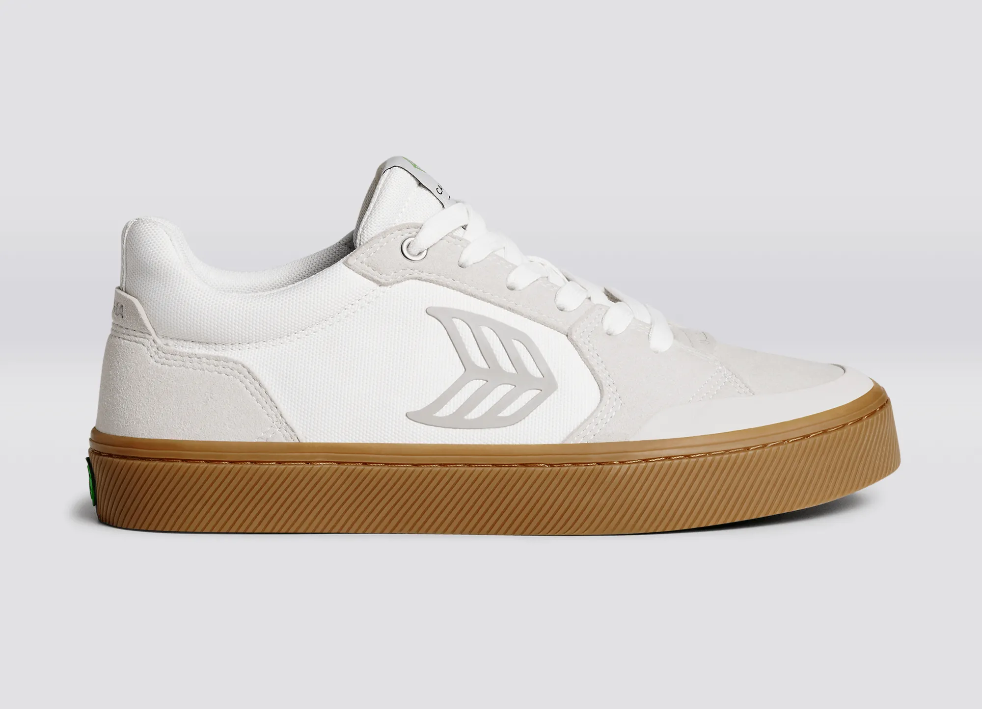 VALLELY PRO Gum Vintage White Suede Off-White Cordura Light Grey Logo Sneaker Women sold by Cariuma product image thumbnail 3