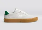 NAIOCA Gum Smoke White Suede Off-White Logo Green Sneaker Men sold by Cariuma