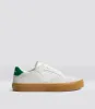 NAIOCA Gum Smoke White Suede Off-White Logo Green Sneaker Men sold by Cariuma