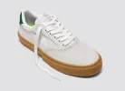 NAIOCA Gum Smoke White Suede Off-White Logo Green Sneaker Men sold by Cariuma