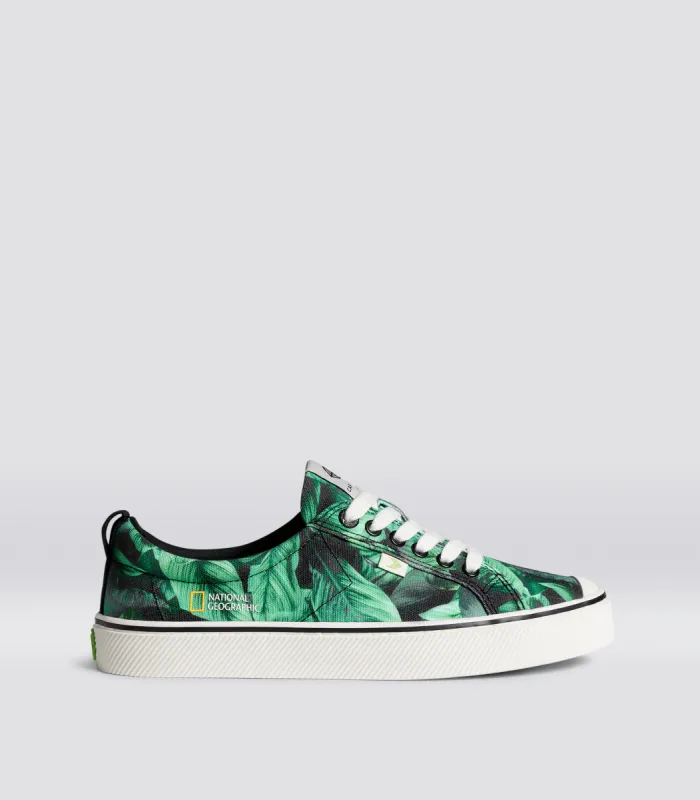 OCA Low NATGEO Green Foliage Print Canvas Sneaker Men made by Cariuma