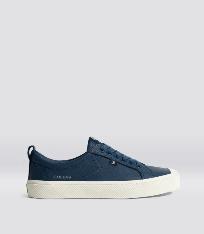 OCA Low Dark Denim Premium Leather Sneaker Men sold by Cariuma