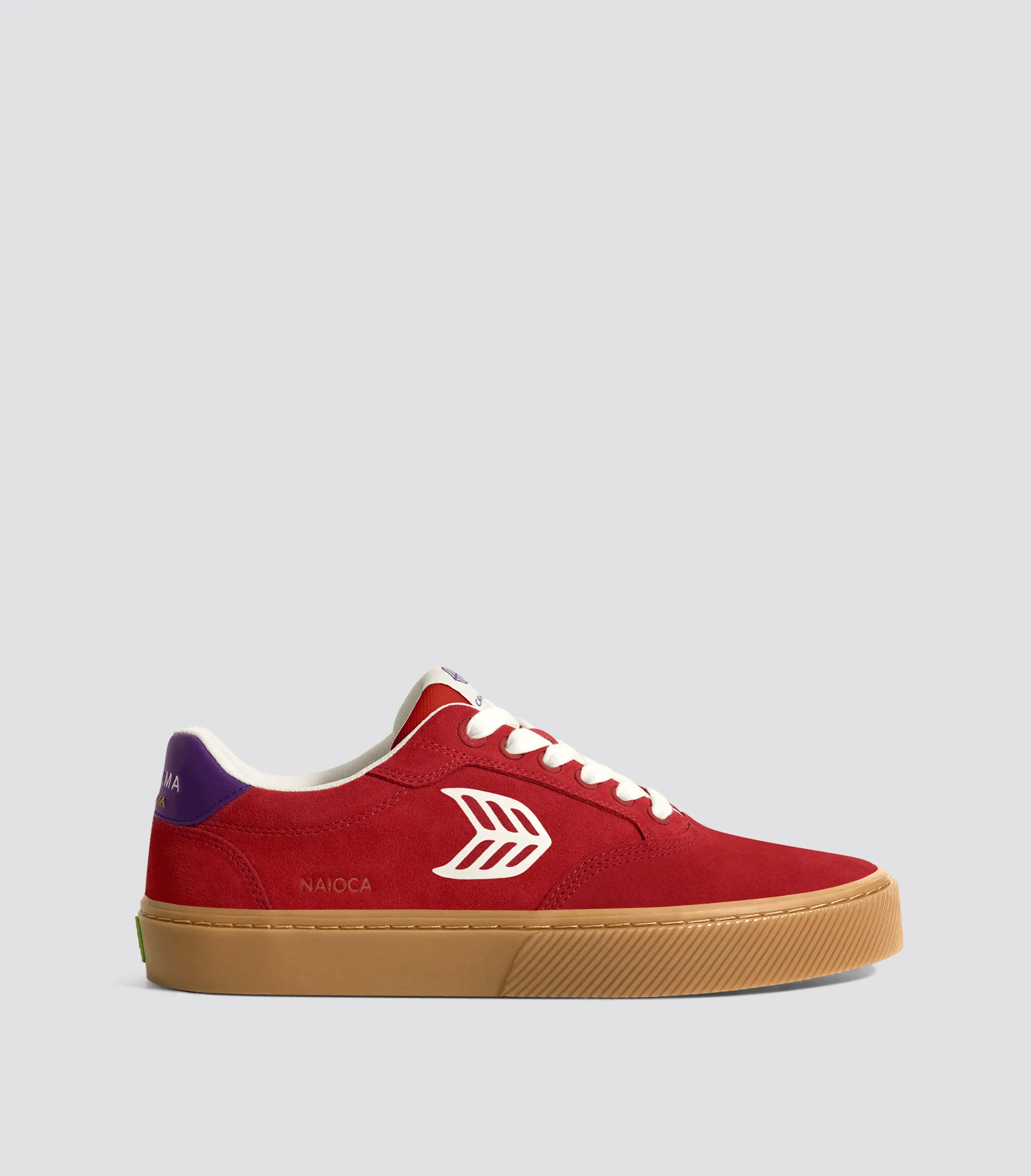NAIOCA Gum Samba Red Ivory Logo Purple Sneaker Women sold by Cariuma