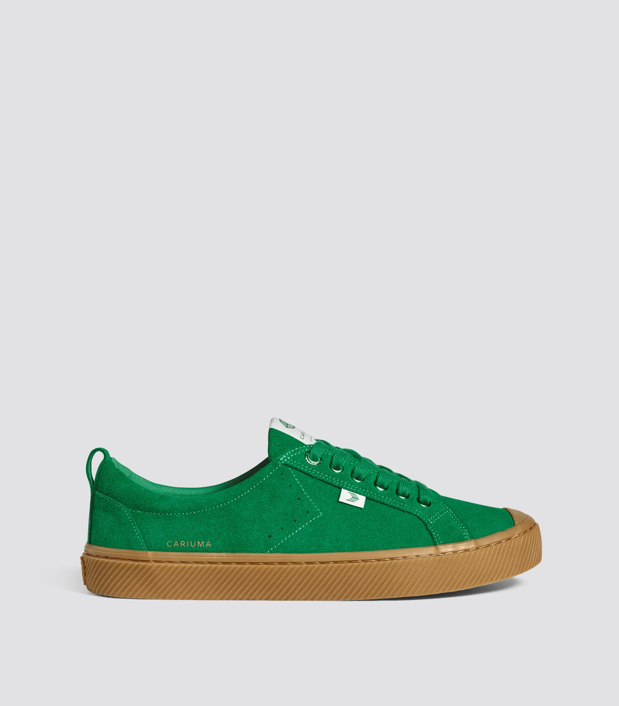 OCA Low Gum Fern Green Suede Sneaker Women sold by Cariuma