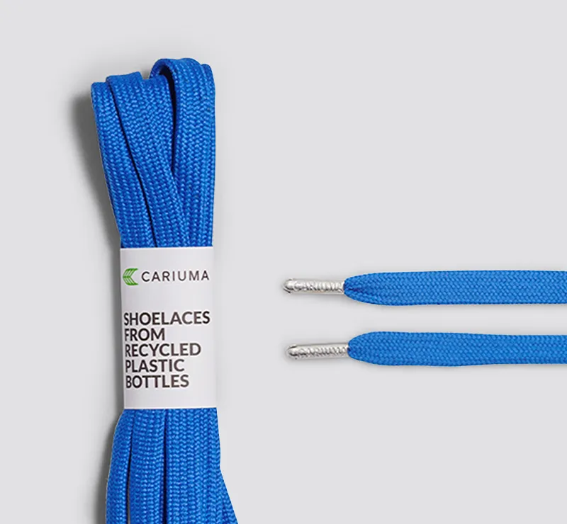 Shoe Lace Blue with H Silver Tip sold by Cariuma
