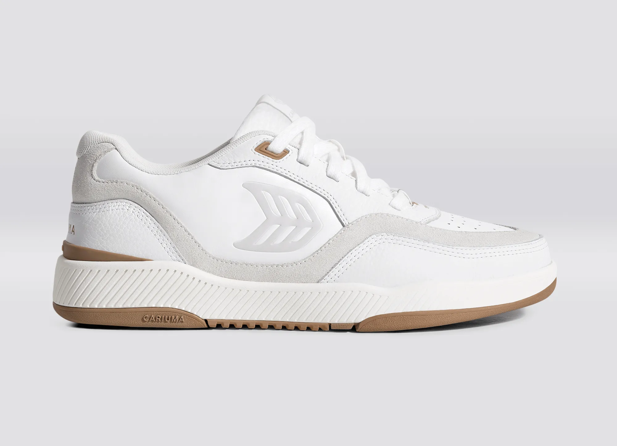 UBA White Leather Smoke White Suede Ice Logo Sneaker Women sold by Cariuma product image thumbnail 3