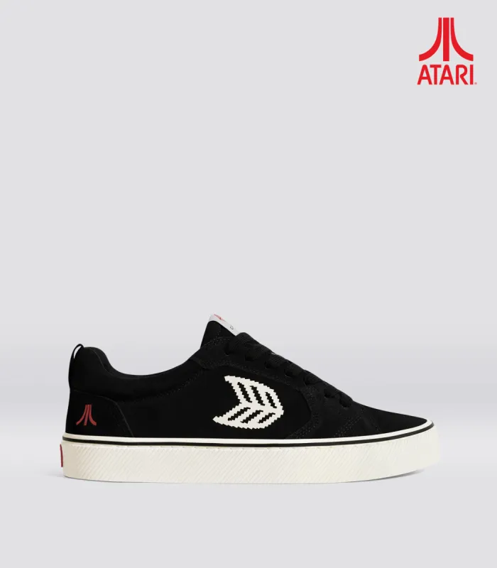 ATARI CATIBA PRO Black Suede Ivory Logo Sneaker Men made by Cariuma