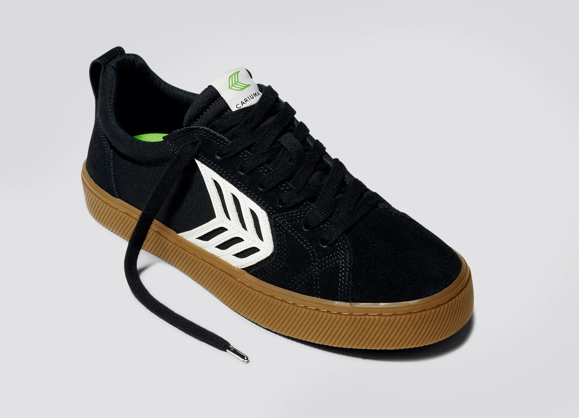 CATIBA PRO Low Gum Black Suede and Canvas Ivory Logo Sneaker Men Right sold by Cariuma product image thumbnail 4