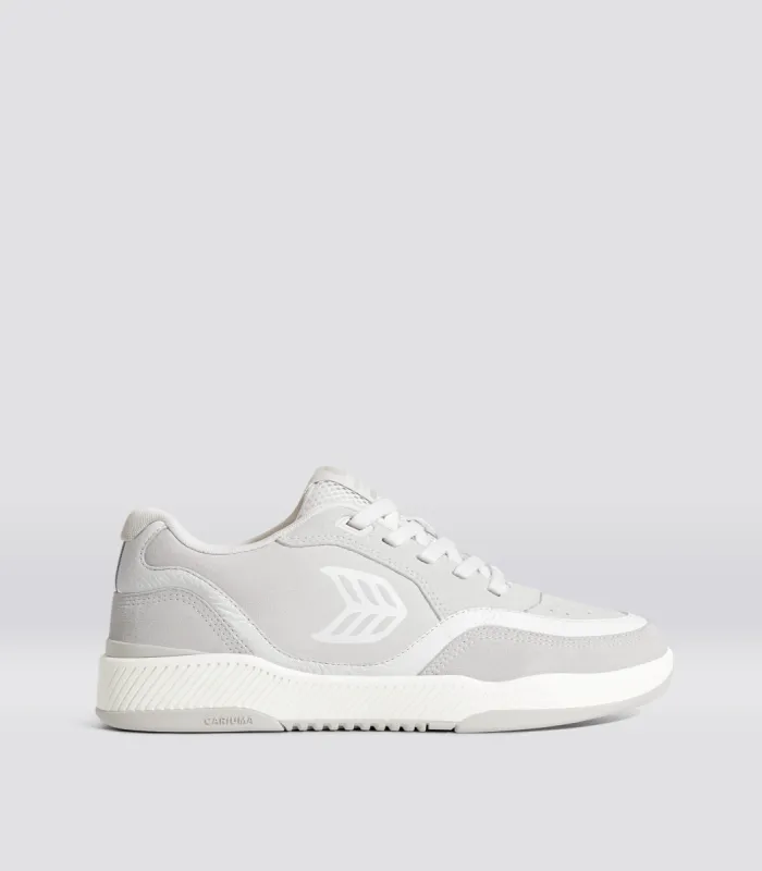 UBA Smoke White Suede White Logo Sneaker Men sold by Cariuma