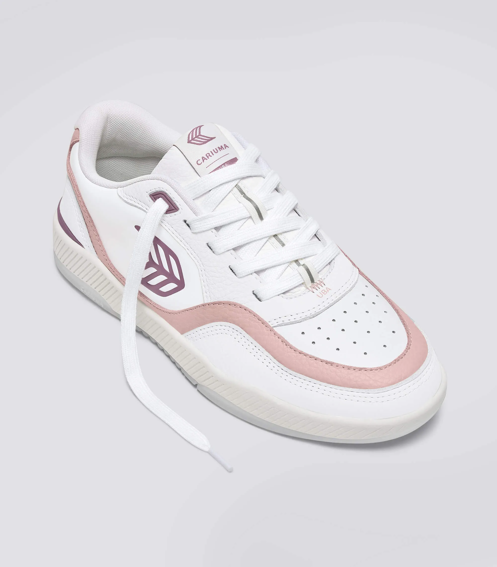 UBA White Premium Leather Dark Rose Logo Sneaker Women sold by Cariuma product image thumbnail 2