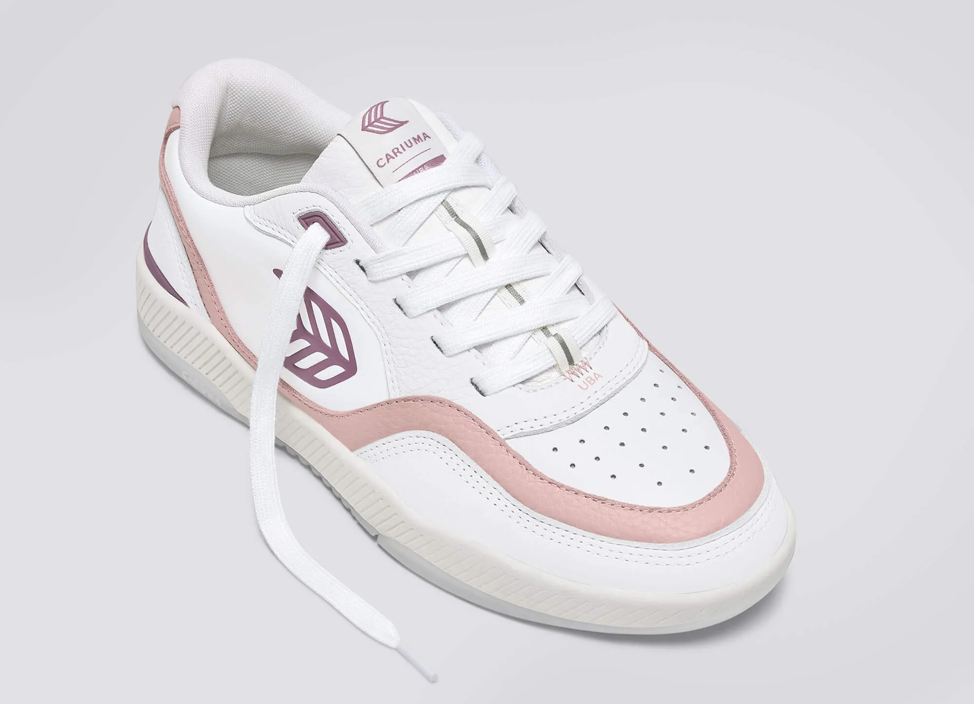 UBA White Premium Leather Dark Rose Logo Sneaker Women sold by Cariuma product image thumbnail 4