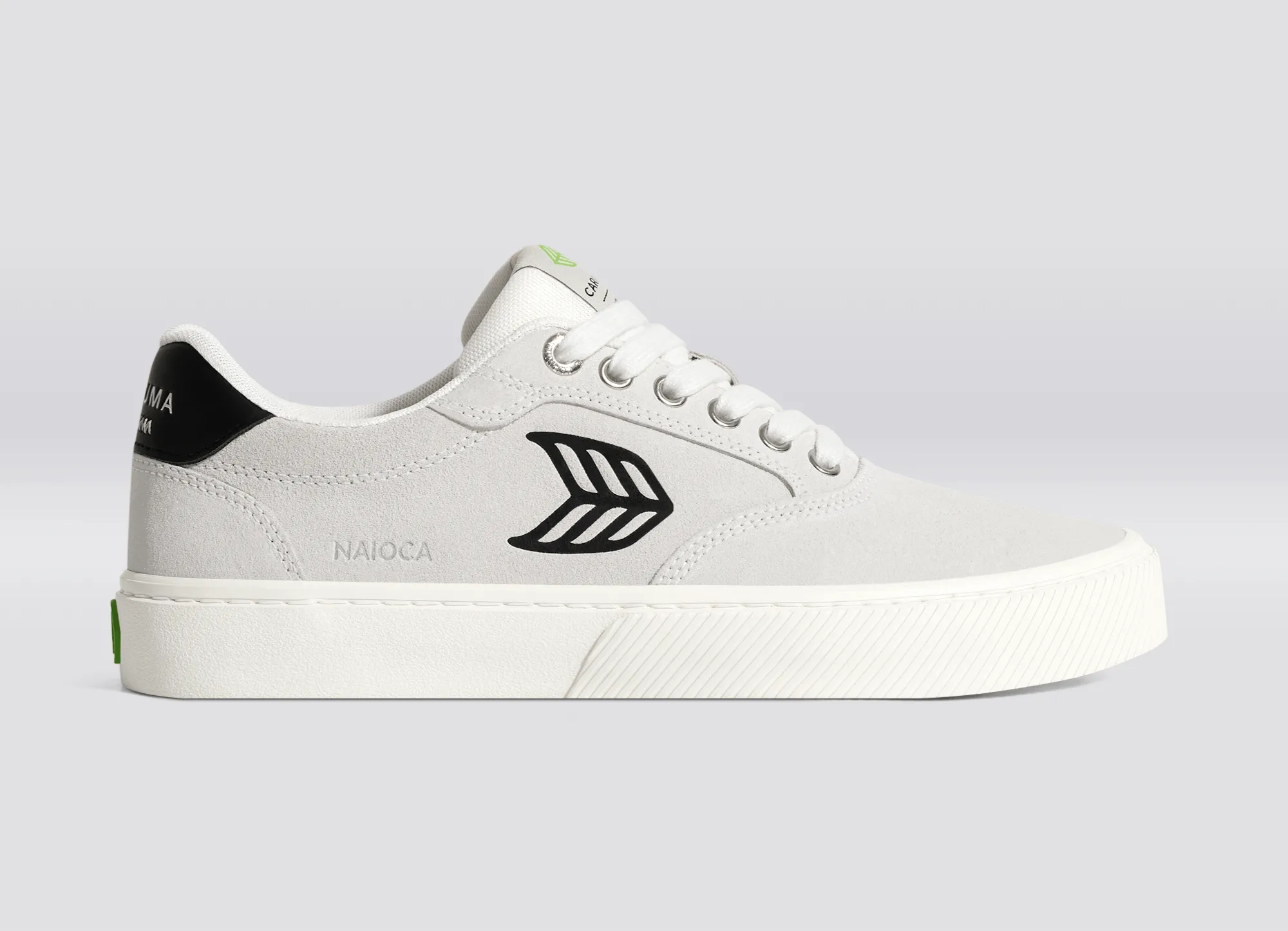 NAIOCA Smoke White Suede Black Logo Sneaker Men sold by Cariuma product image thumbnail 3